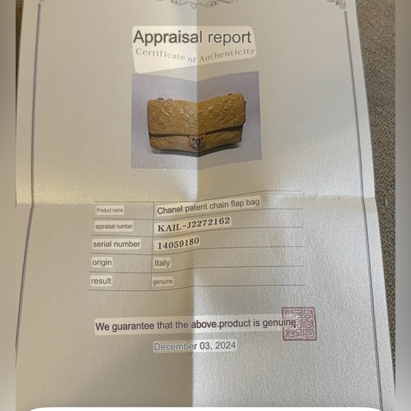 Chanel Patent Chain Yellow Flap Bag - Picture 10 of 10